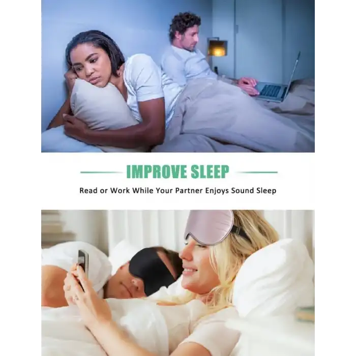 %100 Saf Dut Ipek Ayarlanabilir Uyku Bandı Maskesi Pembe - Terletmez Ultra Ince Rahat Uyku Gözlüğü