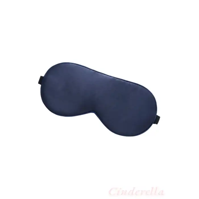 %100 Saf Dut İpek Ayarlanabilir Uyku Maskesi Lacivert - Yan Yatanlar için Rahat Uyku Göz Bandı