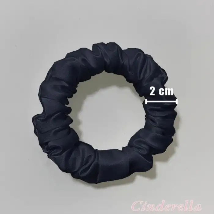 %100 Saf Dut İpek Kadın Scrunchie Saç Tokası Lacivert - Yumuşak Rahat Uyku için Simit Lastikli Toka