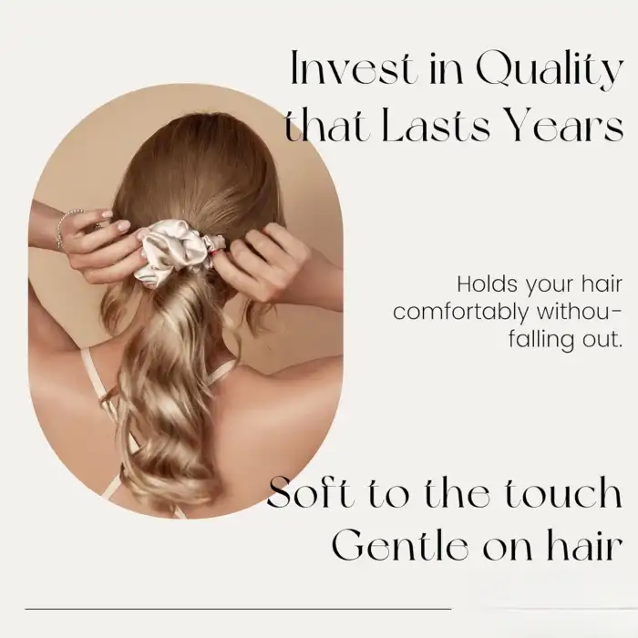 %100 Saf Dut İpek Kadın Scrunchie Saç Tokası Pembe - Yumuşak Rahat Uyku için Simit Lastikli Toka