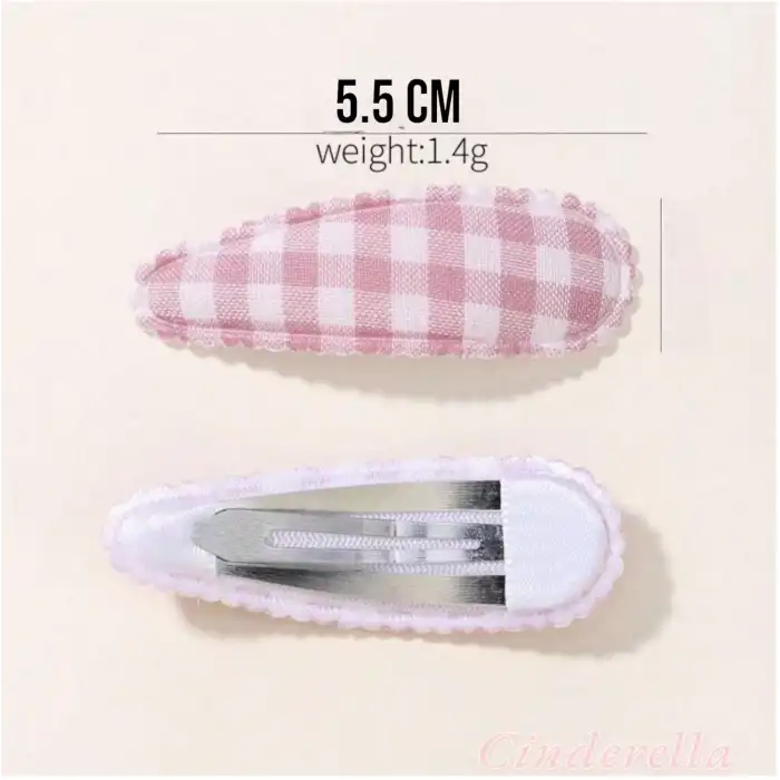 10lu Özel Seri Nakışlı Çiçekli Model Çocuk Çıt Çıt Toka Seti - Kız Bebek Çıtçıt Saç Toka Model-9