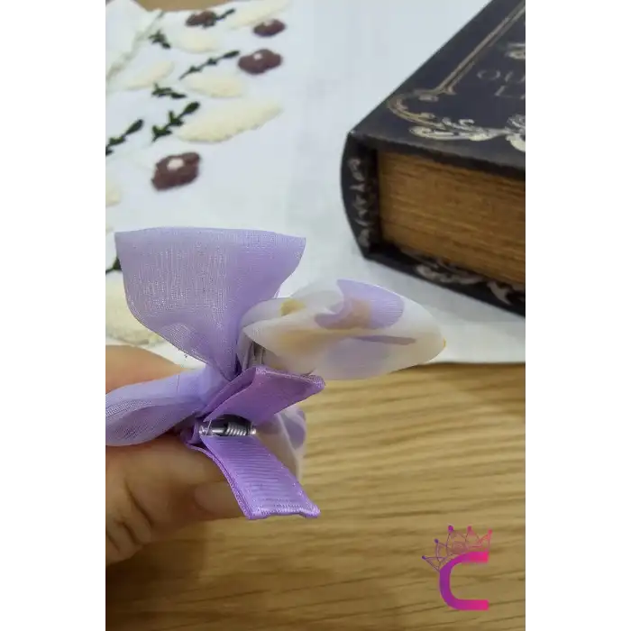 10lu Yumuşak Astarlı Kız Bebek Toka Seti Sarı - Çocuk İncili Taşlı Kelebek Fiyonklu Pens Saç Tokası