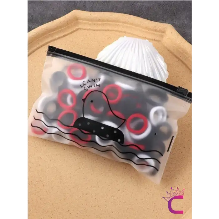 100lü Renkli Çantalı Minik Havlu Lastik Toka Seti - Günlük Kadın Çocuk Yumuşak Lastikli Saç Tokası