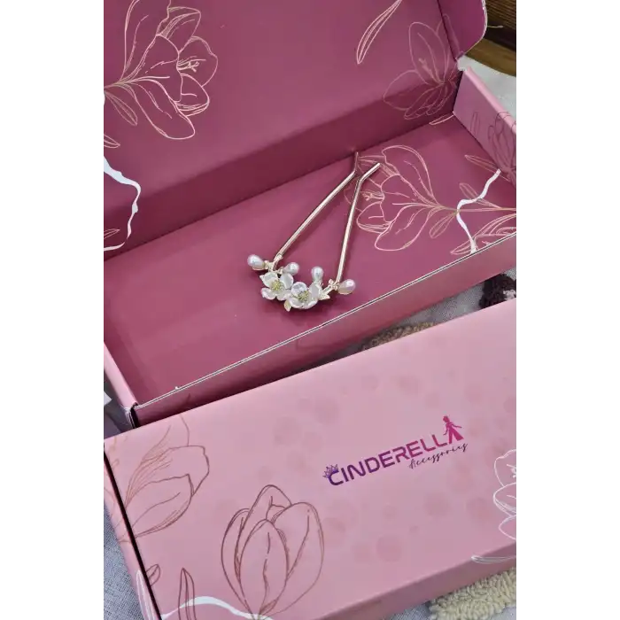 14 Şubat Sevgililer Günü Özel Hediyelik Kamelya Çiçeği Topuz Tokası - Sevgiliye Doğum Günü Hediyesi