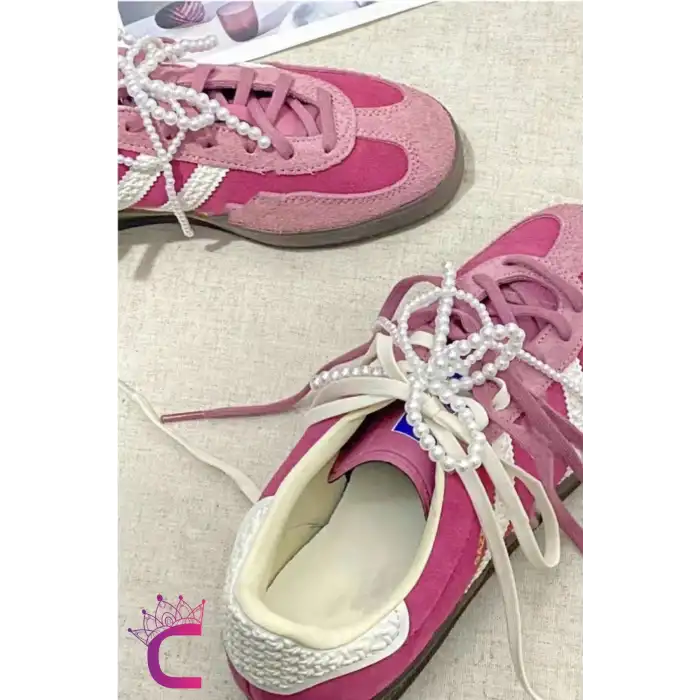 2 adet Çıkarılabilir İncili Fiyonklu Ayakkabı Bağcık Tokası - Charms Aplike Bot Spor Ayakkabı Süsü