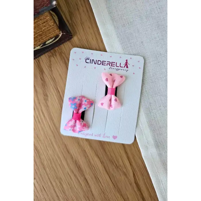 2li Fiyonklu Yumuşak Saçsız Bebek Tokası - Az Saçlı Kız Bebek Toka Seti Çıtçıtlı Yenidoğan Tokası