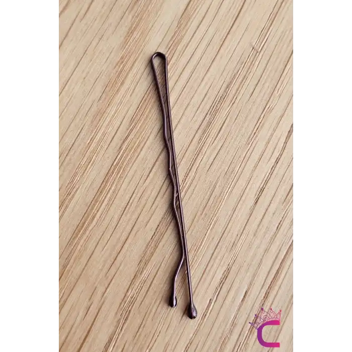 24lü Bakır Renk Tel Toka 5cm - Yumuşak Uçlu Acıtmaz Renkli Kadın Tel Saç Tokası