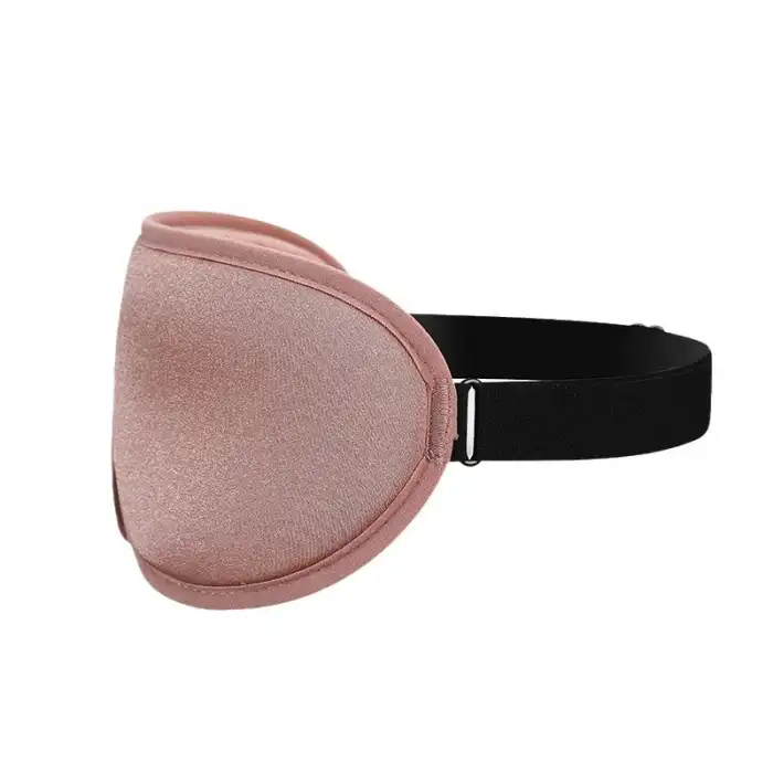 3D Face Design %100 Işık Geçirmez Uyku Maskesi Göz Bandı Pembe - Ayarlı Sıkmaz Yumuşak Baş Kayışı