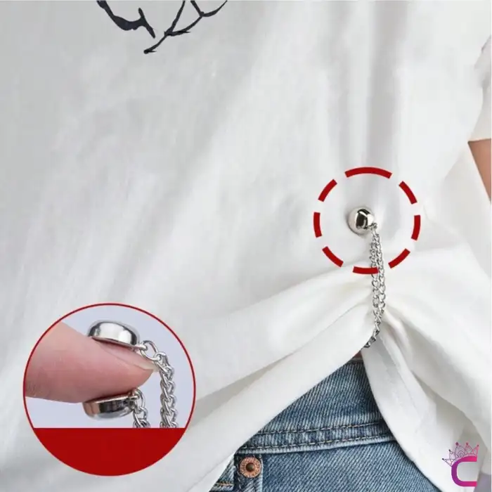 4lü Mıknatıslı Pantolon Paça Kısaltma Klipsi Gold - Etek Tişört Beli Uzunluk Daraltma Aparatı Broş