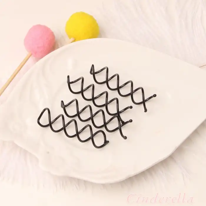 4lü Mucizevi Spin Topuz Tokası Siyah - Gizli Saç Aksesuarı Topuz Tokası