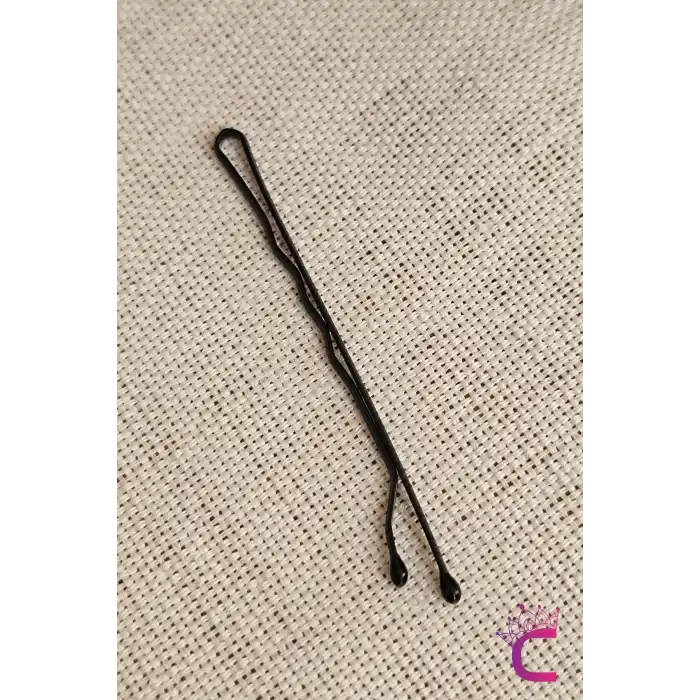 50li Siyah Renk Tel Toka 5cm - Yumuşak Uçlu Acıtmaz Kadın Tel Saç Tokası