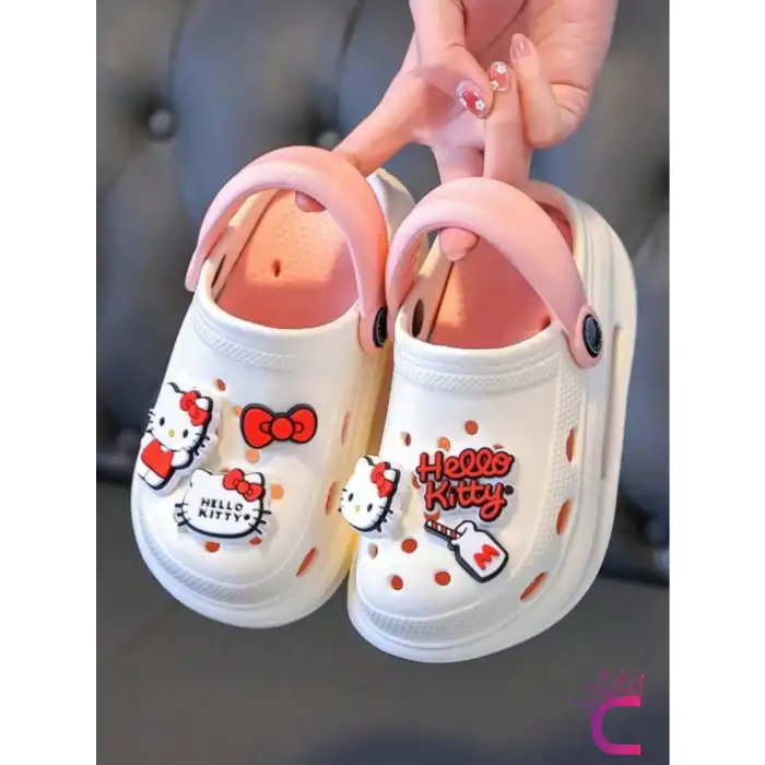 6lı Hello Kitty Çocuk Terlik Süsü Seti Jibbitz - Cross Charm Terlik Süsleri Crocks Aksesuar