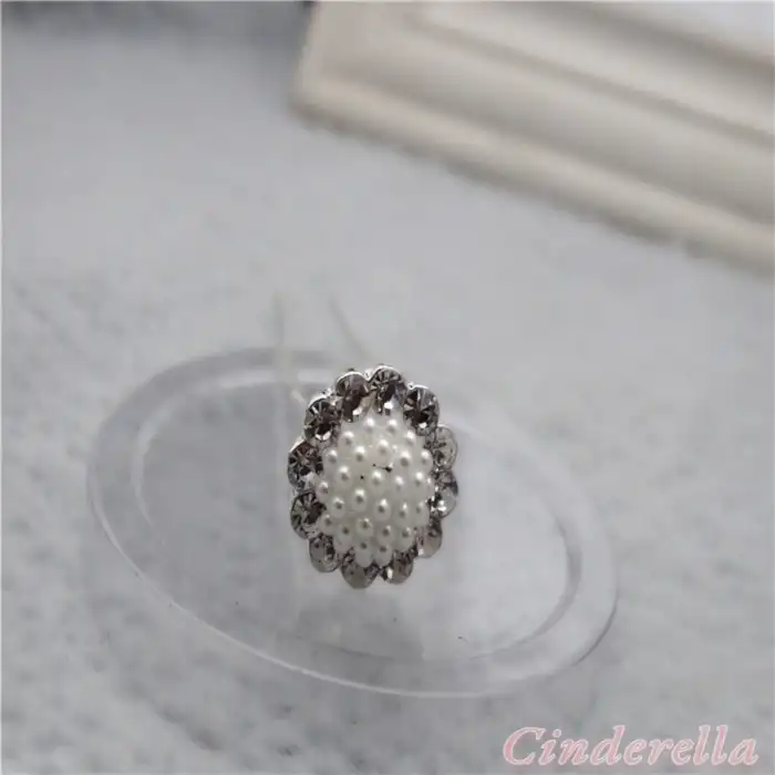 6lı Mini İncili Kristal Taş Detaylı Firkete Set - Düğün Gelin Söz Fotoğraf Çekimi Saç Topuz Tokası