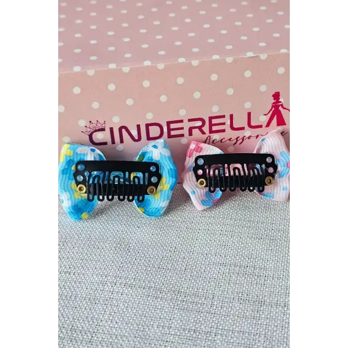 3lü Renkli Çiçekli Örgü El Yapımı Saçsız Bebek Tokası 3.5cm - Yenidoğan Az Saçlı Klipsli Toka Seti