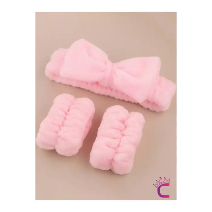 16lı Soft Siyah Havlu Saç Bandı Toka ve Bileklik Makyaj Uygulama Seti- Kadın Cilt Bakımı Saç Tokası