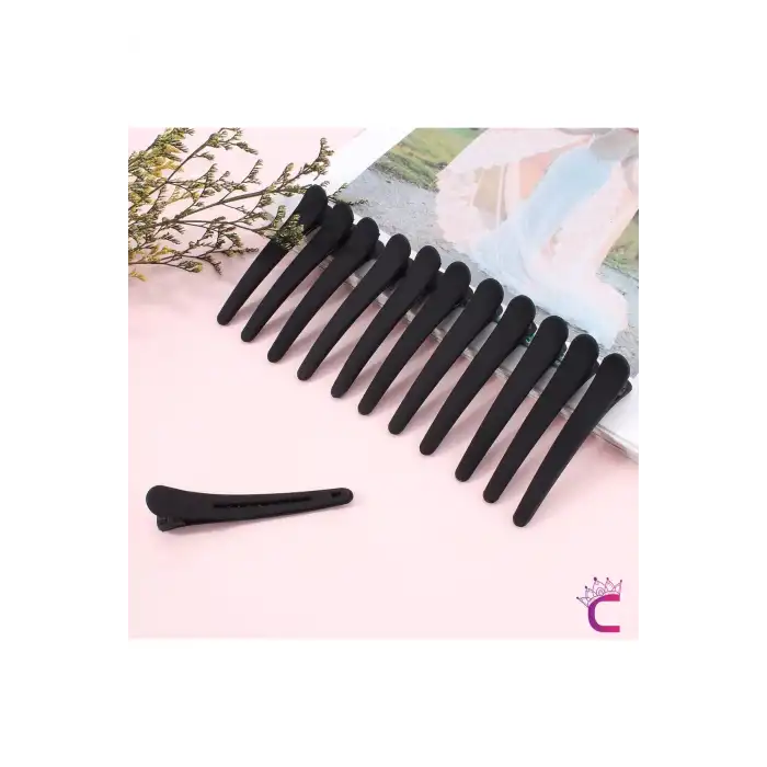 6lı Soft Mat Saç Makyaj Cilt Bakımı Klips Timsah Pens Toka Seti - Kuaför Maşa Fön Dalga Saç Tutucu