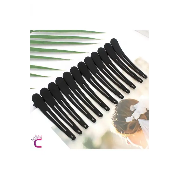 6lı Soft Mat Saç Makyaj Cilt Bakımı Klips Timsah Pens Toka Seti - Kuaför Maşa Fön Dalga Saç Tutucu