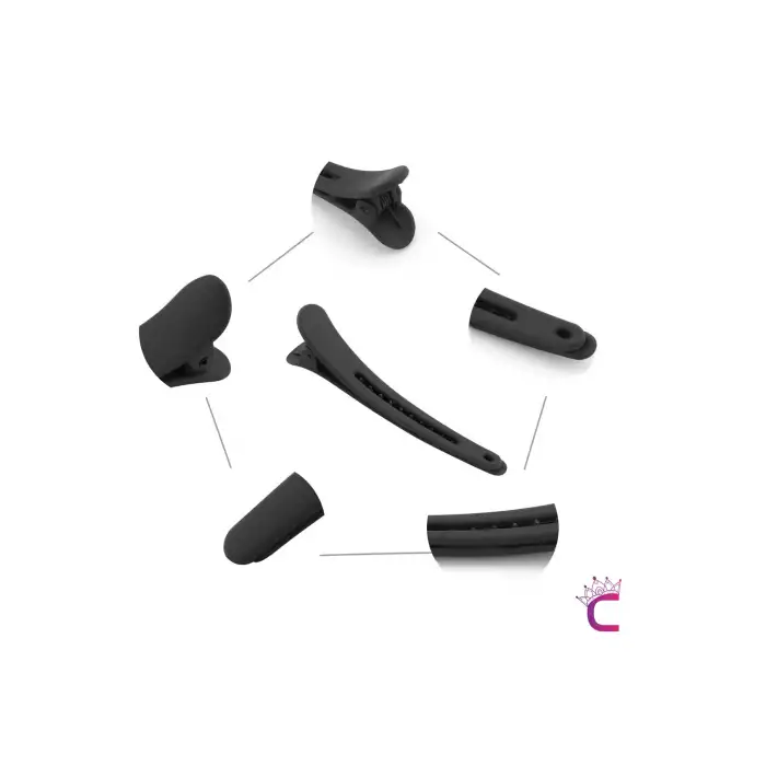 6lı Soft Mat Saç Makyaj Cilt Bakımı Klips Timsah Pens Toka Seti - Kuaför Maşa Fön Dalga Saç Tutucu