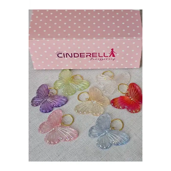 7li Renkli Kelebekli Saç Küpesi Seti Süslü Toka - Halkalı Örgü Saç Süsü Tokası Süsleme Aksesuarı