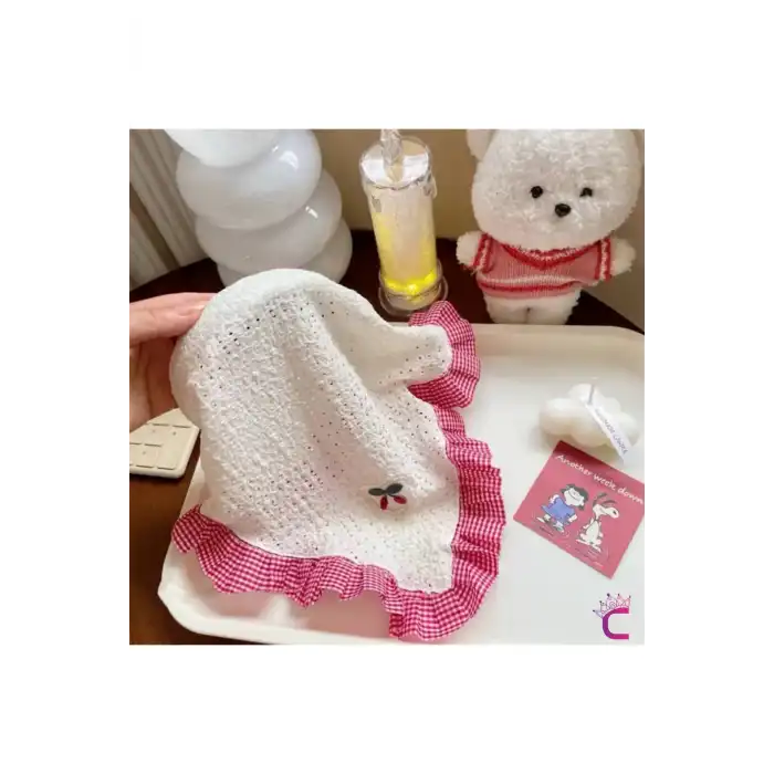 Kız Çocuk Genç Kadın Bohem Kirazlı Pötikareli Taç Saç Bandı Toka - Desenli Saç Bandanası Eşarp Taç