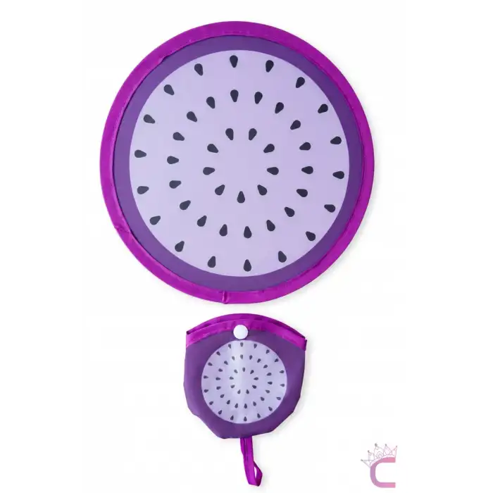 Pitaya Desenli Katlanabilir Yuvarlak Yelpaze Çıtçıt Çantalı Taşınabilir Mini Kore El Yelpazesi 20cm