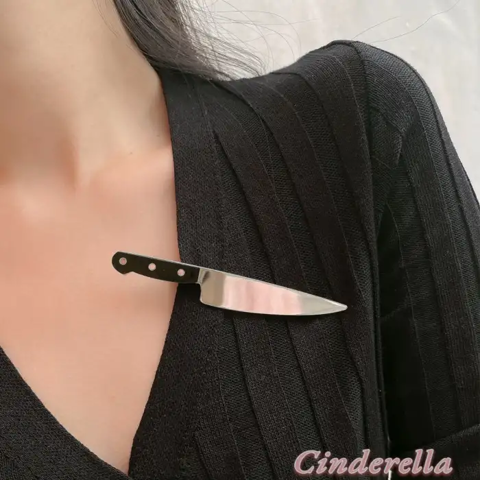 Aşçı Şef Bıçağı Tasarım Yaratıcı Pens Saç Tokası - Gothic ve Anime Saç Tokası