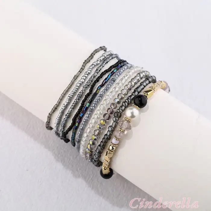 Bohemien Style Handmade Bileklik Seti 10 Parça - Yeni Trend Bohem Bileklik Model-1