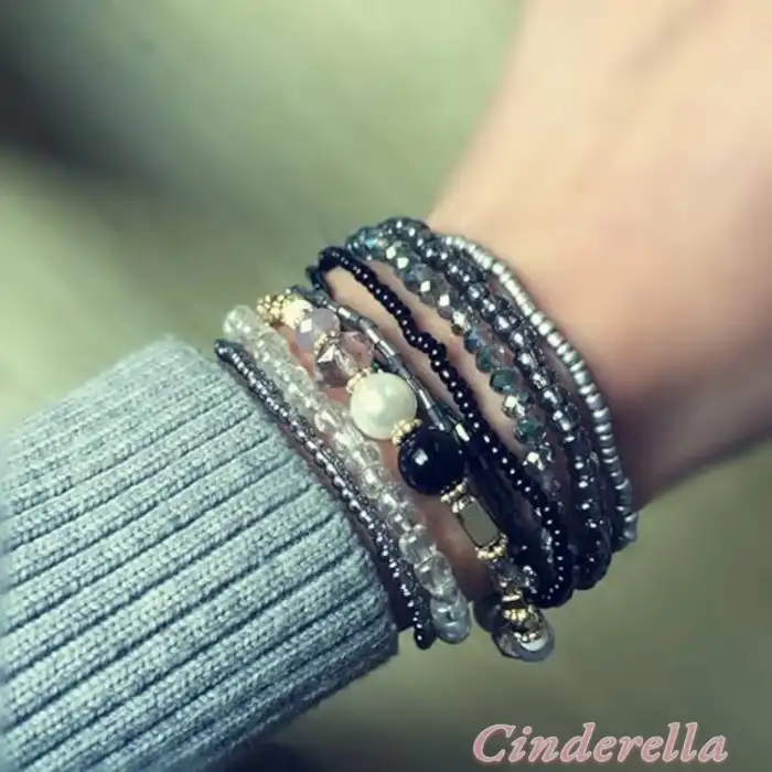 Bohemien Style Handmade Bileklik Seti 10 Parça - Yeni Trend Bohem Bileklik Model-1