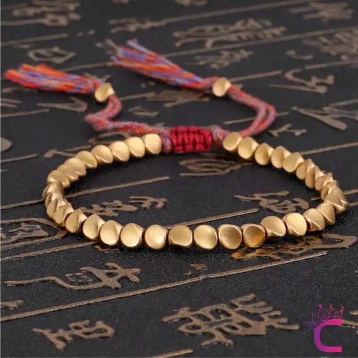 El Yapımı Örgülü Vintage Erkek Bakır Boncuk Bileklik - Ayarlanabilir İpli Halatlı Şans Bilekliği