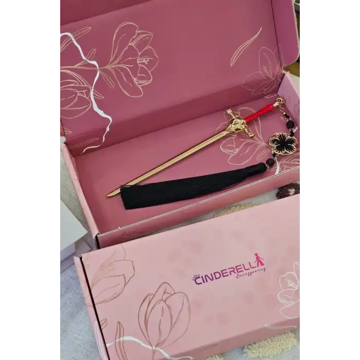 FLOWER Hediye Kutusu Pembe 3x10x22cm - Eşe Anneye Kadına Sevgiliye Arkadaşa Hediyelik Toka Kutusu