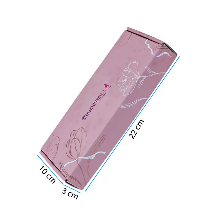 FLOWER Hediye Kutusu Pembe 3x10x22cm - Eşe Anneye Kadına Sevgiliye Arkadaşa Hediyelik Toka Kutusu