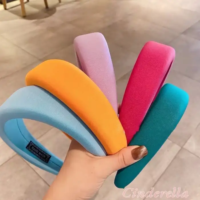 Handmade Yumuşak Dolgulu Esnek Kadın Taç - Mavi Saç Tacı