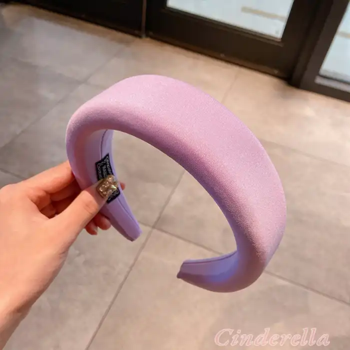 Handmade Yumuşak Dolgulu Esnek Kadın Taç - Mor Saç Tacı