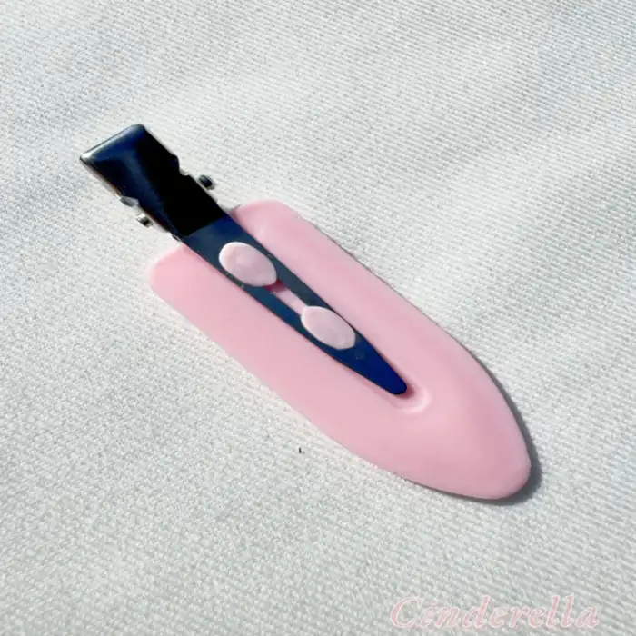 İz Yapmayan 2li Saç Makyaj Cilt Bakımı Klips Toka Seti Pembe - Kadın Kuaför Pens Saç Tokası