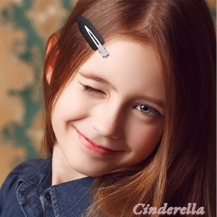 İz Yapmayan 2li Saç Makyaj Cilt Bakımı Klips Toka Seti Siyah - Kadın Kuaför Pens Saç Tokası