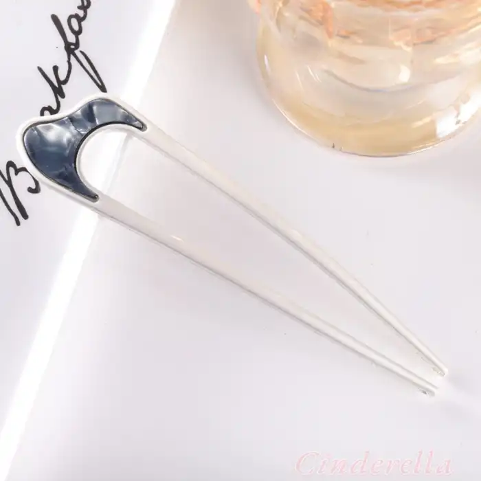 Kıvrımlı Metal Topuz Tokası Model-10 - Çubuk Saç Tokası - Saç Çubuğu