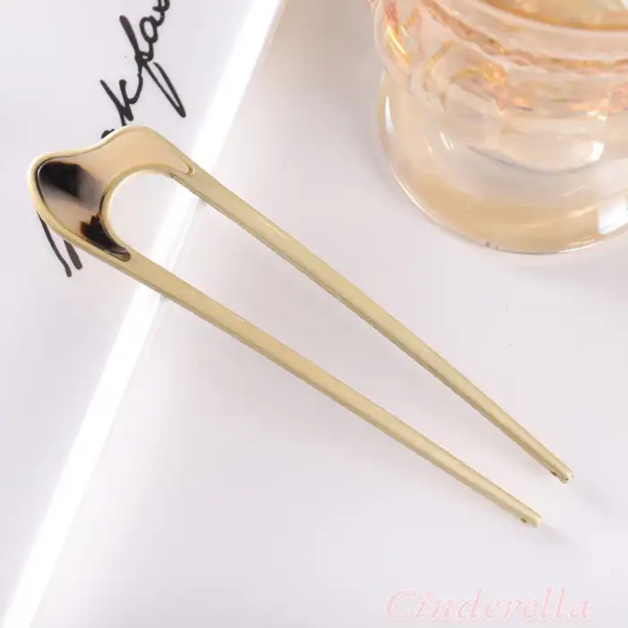 Kıvrımlı Metal Topuz Tokası Model-2 - Çubuk Saç Tokası - Saç Çubuğu