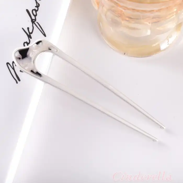 Kıvrımlı Metal Topuz Tokası Model-7 - Çubuk Saç Tokası - Saç Çubuğu