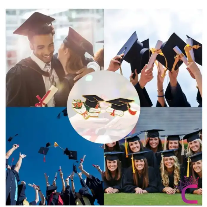 Mezuniyet Kepi Diploma Tasarım Yaka Rozeti Broş - Arkadaşa Hediyelik Mezuniyet Elbisesi Yaka İğnesi