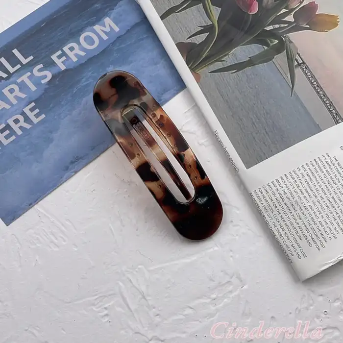 Modern Kaplumbağa Sırtı Desenli Timsah Model Kadın Büyük Pens Saç Tokası - Güçlü Kavrayan Topuz Toka