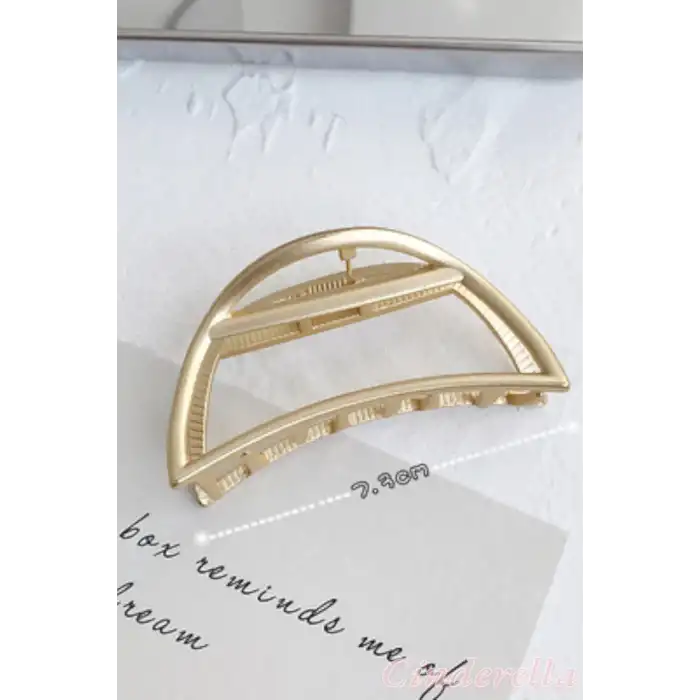 Pençe Model Kadın Gold Metal Mandal Toka - Orta Boy Sıkı Toplayan Lüks Mandal Saç Tokası