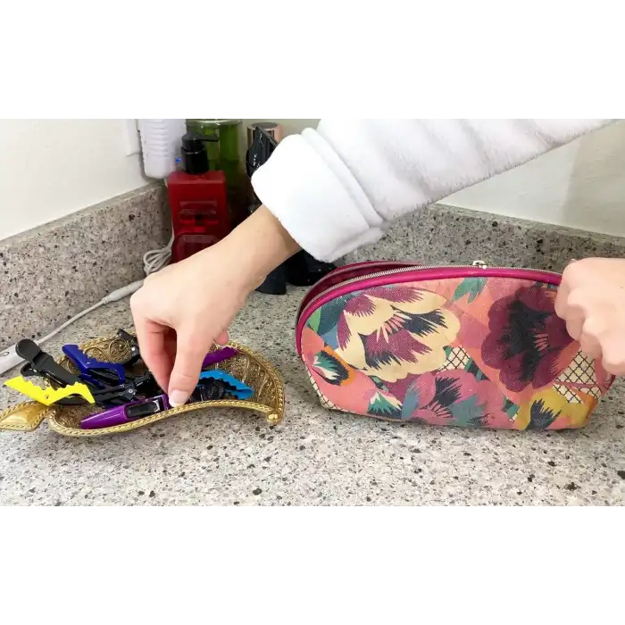 2li Profesyonel Timsah Saç Pensi Sarı Renk - Dragon Kuaför Tokası Makyaj Fön Dalga Saç Tutucu