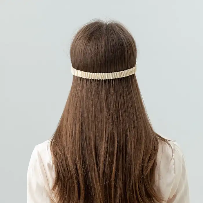 Sertifikalı %100 Saf İpek Uyku Maskesi Şampanya Gold - Seyahat Taşıma Kılıflı İpek Uyku Göz Bandı