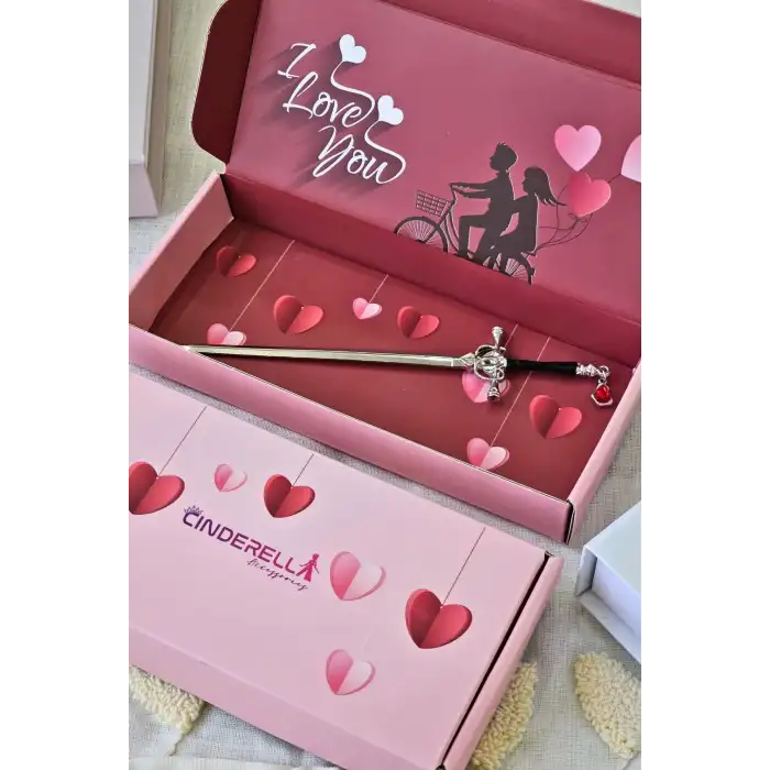 Sevgiliye Özel Kutulu Hediyelik Kılıç Topuz Tokası - Kız Arkadaşa 14 Şubat Sevgililer Günü Hediyesi