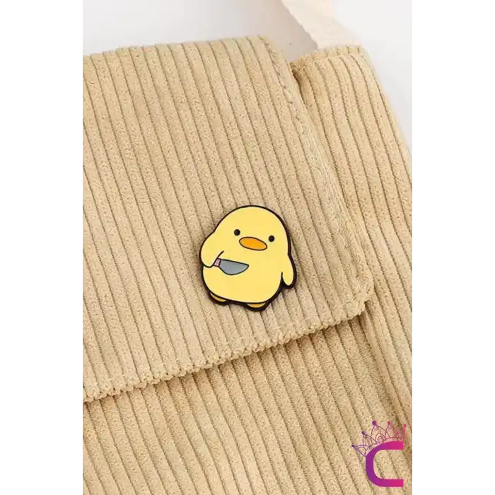 Karikatür Ördek Tasarım Rozet Pin Broş - Hediyelik Okul Sırt Çantası Şapka Ceket Yaka İğnesi Broşu