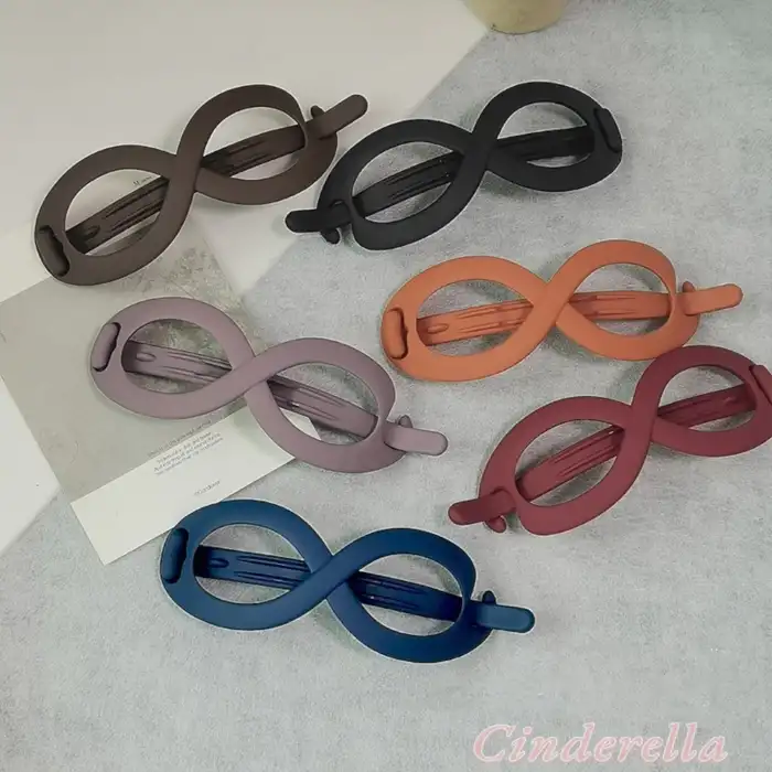 Sonsuz Şekilli Kadın Bahar Saç Tokası Turuncu - Sade ve Şık Klipsli Saç Topuz Tokası