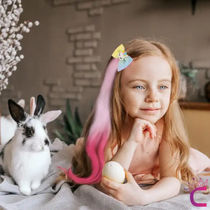 Unicorn Lila Pullu Kız Çocuk Saç Postiş Toka - Hediye Çocuk Takma Saç Aksesuar At Kuyruğu Pens Toka