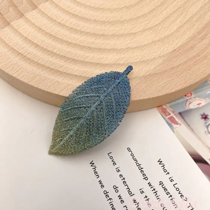 Yaprak Dökümü Tasarım Kumaş Dokulu Çıtçıt Saç Tokası - Yeni Sezon Yan Saç Çıt Çıt Klips Toka Model-2