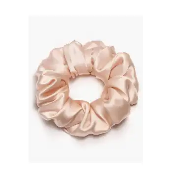 %100 Saf Dut İpek Kadın Scrunchie Saç Tokası Pembe - Yumuşak Rahat Uyku için Simit Lastikli Toka
