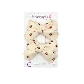 2li Soft Bej Kahve Tonlu Kız Çocuk Fiyonk Toka Seti - Tarz Fiyonklu Kurdele Pens Bebek Saç Tokası